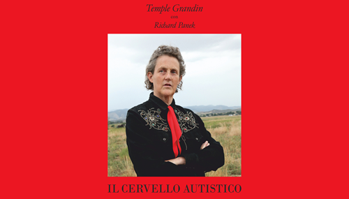 Temple Gardin "il Cervello Autistico", òa copertina del ibro edito in Italia da Adelphy