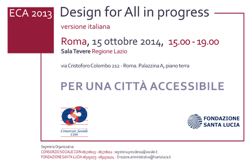 L'Eca riapre ildibattito sulla progettazione per tutti in Italia