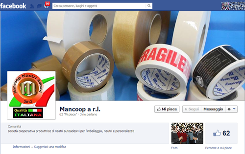 La pagina Facebook della Mancoop di Santi C0sma e Damiano, in provincia di Latina, già Evotape Packaging, gestita oggi dai suoi lavoratori grazie all'intervento del sistema cooperativo italiano, arrivato dopo il fallimento di due multinazionali nell'opera di salvataggio