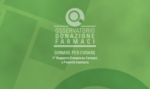 La copertina del Primo Rapporto sulla donazione dei farmaci a cura dell'osservatorio della Fondazione Banco Farmaceutico