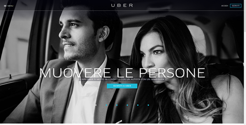 la Home dell'app Uber