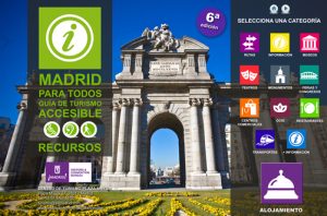 La schermata della app per il turismo accessibile della città di Madrid