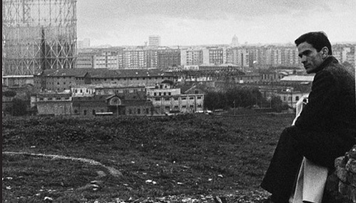 Pier Paolo Pasolini su Monte Testaccio a Roma