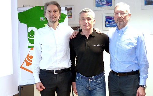 Paolo Ferraris, Arturo Giustina, Alessandro Ferraris, il team che affronterà l'arduo viaggio in bicicletta