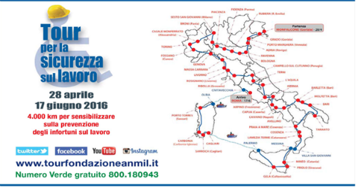 Tour per la sicurezza sul lavoro