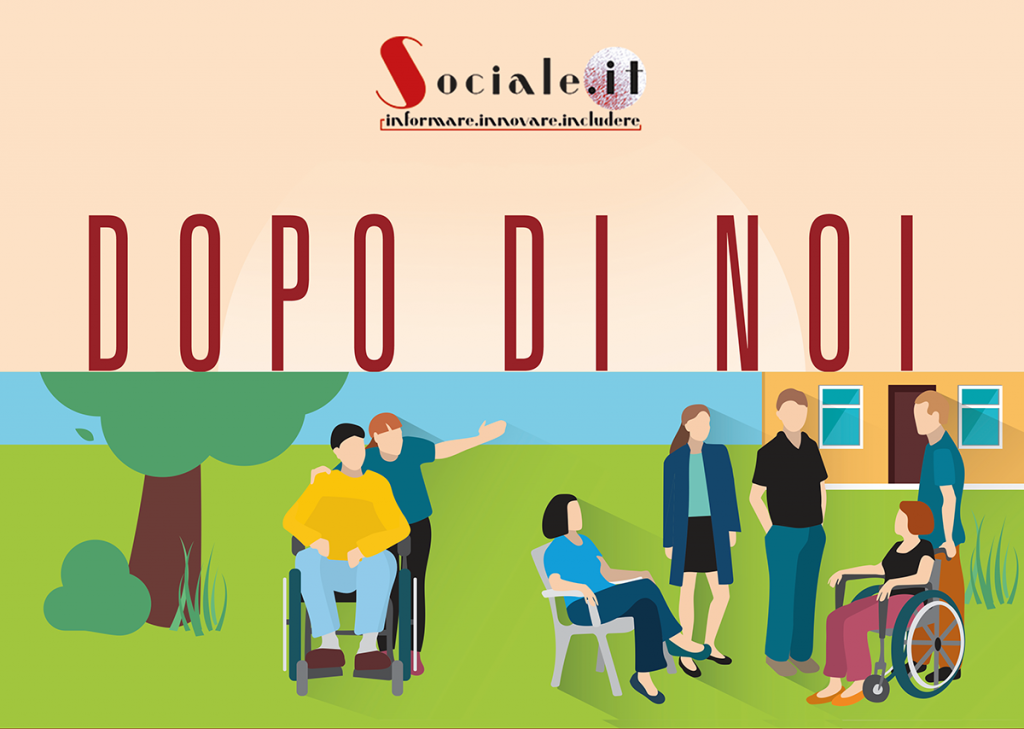 Immagine della locandina del seminario sul "dopo di noi" organizzato da sociale.it